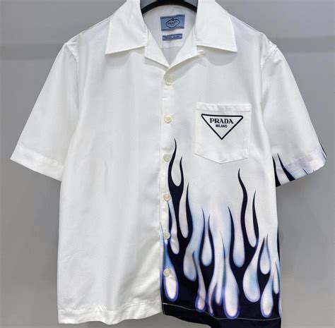 prada shirt flame|prada striped shirt.